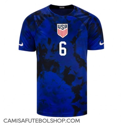 Camisa de time de futebol Estados Unidos Yunus Musah #6 Replicas 2º Equipamento Mundo 2022 Manga Curta